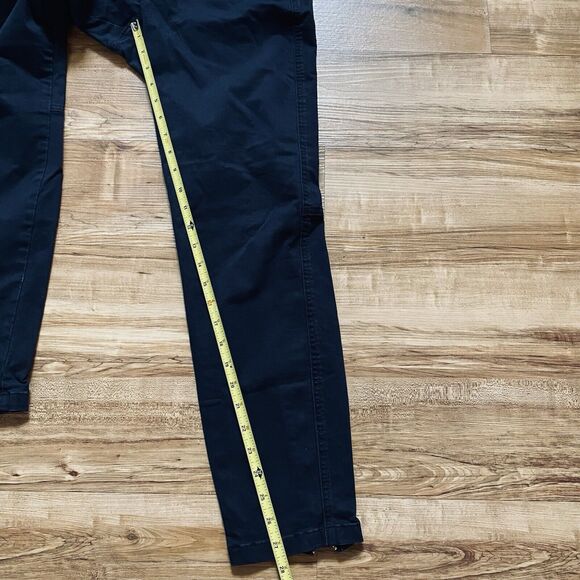 A.L.C 8 Washed Black Quintin Stretch Cotton Front Zip Slim Pants Moto Minimalist - Picture 15 of 16